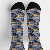 Oriental Blue Cat Christmas Boat Holiday Sokken (Top)