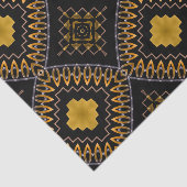 Oriental Bohemian Moroccan Black and Gold Pattern Tissuepapier (Detail)