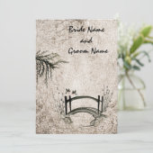 Oriental bridge Invitation Kaart (Staand voorkant)