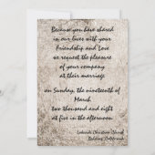 Oriental bridge Invitation Kaart (Achterkant)