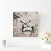 Oriental bridge Wall Clock Vierkante Klok (Huis)