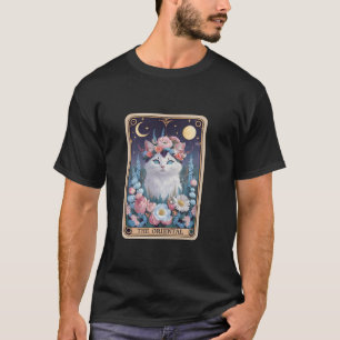 Oriental Cat Tarot Kaart Kinderloze Cat Lady Kitte T-shirt