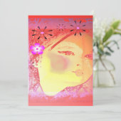 Oriental Chinese Invitation Kaart (Staand voorkant)