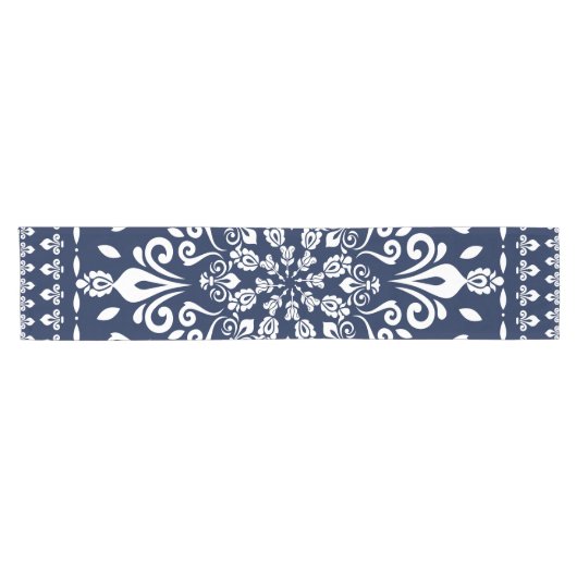 Oriental Damask Blue en White Korte Tafelloper (Horizontaal)