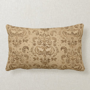 Oriental Damask Pattern Pastel Gold Kussen