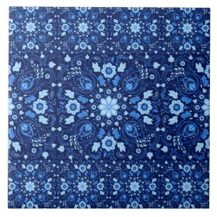 Oriental Damask Tegel Shades of blue Tegeltje