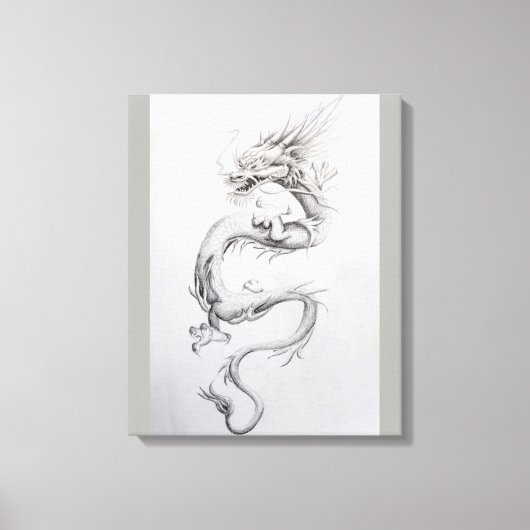Oriental Dragon Canvas Afdruk (Voorkant)