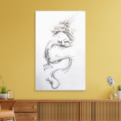 Oriental Dragon Canvas Afdruk (Insitu (Woonkamer))