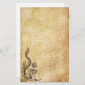 Oriental Dragon Inked Briefpapier (Voorkant / Achterkant)