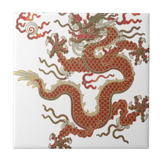 Oriental Dragon Tegeltje (Voorkant)