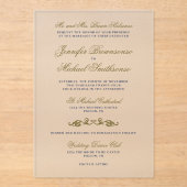 Oriental Elegance Faire-part de mariage Gold Navy (Recto)