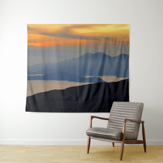 Oriental Evening Mist Wall Tapestry Wandkleed (In Situ (horizontaal))