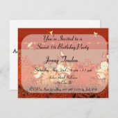 Oriental Floral multi-usages Invitation d'annivers (Devant / Derrière)