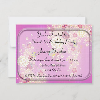 Oriental Floral multi-usages Invitation d'annivers