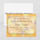Oriental Floral Multipurpose Birthday Invitation Kaart (Voorkant / Achterkant)