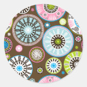 Oriental Floral Pattern Stickers (Voorkant)