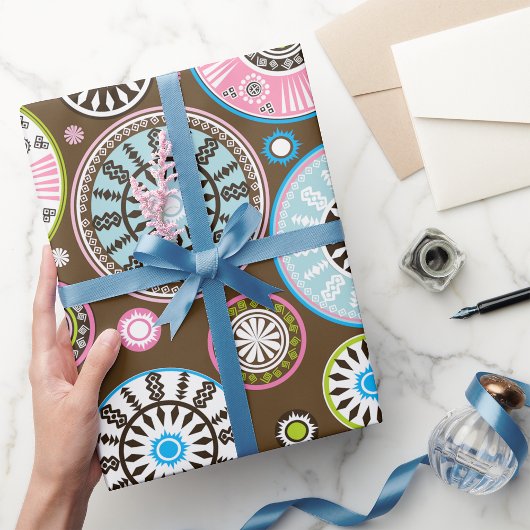 Oriental Floral Pattern Wrapping Paper Cadeaupapier