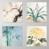 Oriental Four Gentlemen Print Set (Recto)