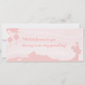 Oriental Garden Boarding Pass Faire-part de mariag (Dos)