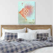 Oriental Glow - Wrapped Canvas (Insitu (Slaapkamer))