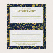 Oriental Gold Boho Appointment Card Visitekaartjes (Binnenkant ongevouwen)