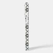 Oriental Grey White Japan Yukata Geometrisch patro Case-Mate iPhone Case (Achterkant / Links)