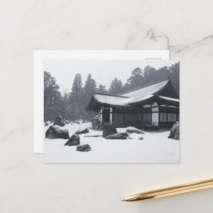 Oriental House in Bossen bedekt in sneeuw Briefkaart