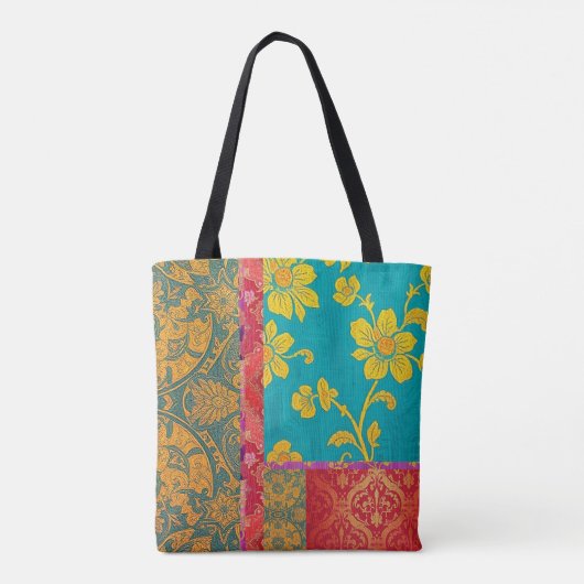 ORIENTAL Kleurrijk Groen Rood - Canvas tas (Achterkant)