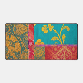 ORIENTAL Kleurrijk Groen Rood - Deskmat, Muismat Bureaumat