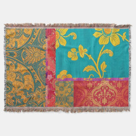 ORIENTAL Kleurrijk Groen Rood - Gooi Deken