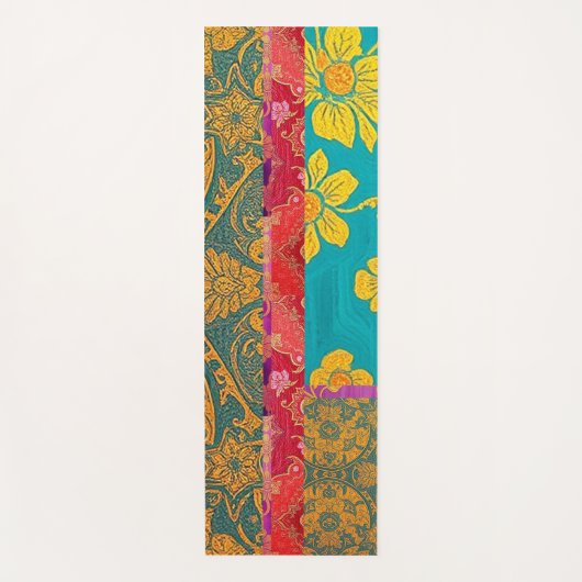 ORIENTAL Kleurrijk Groen Rood Gouden - Yoga Mat (Voorkant)