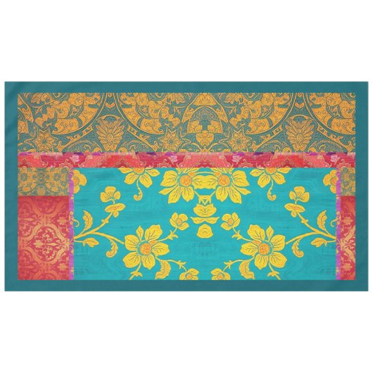 ORIENTAL Kleurrijk Groen Rood - Tafelkleed (Voorkant (Horizontaal))