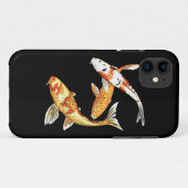 Oriental Koi Goldfish on Black Case-Mate iPhone Case (Achterkant (horizontaal))