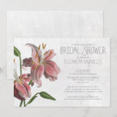 Oriental Lily Bridal Shower Invitations Kaart (Voorkant / Achterkant)