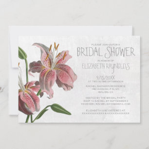 Oriental Lily Bridal Shower Invitations Kaart