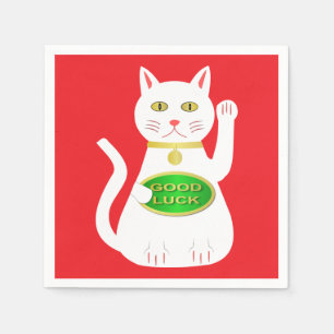 Oriental Lucky Cat Chinese Nieuwjaar Servet