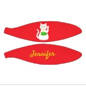 Oriental Lucky Cat Custom Name Basketbal (Panelen)