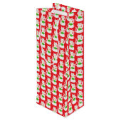 Oriental Lucky Cat Custom Name Wijn Cadeautas (Achterkant Gekanteld)