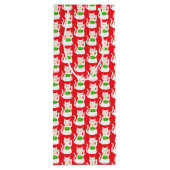 Oriental Lucky Cat Custom Name Wijn Cadeautas (Achterkant)