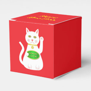 Oriental Lucky Cat Custom New Year Bedankdoosjes
