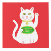 Oriental Lucky Cat Custom Photo Upload Kubus (Voorkant)