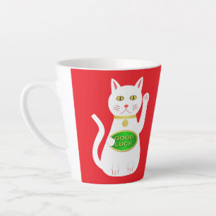 Oriental Lucky Cat Latte Mok