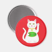 Oriental Lucky Cat Magneet (Voorkant / Achterkant)