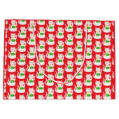 Oriental Lucky Cat Patterned Groot Cadeauzakje (Achterkant)
