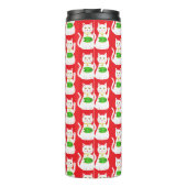 Oriental Lucky Cat Patterned Thermosbeker (Achterkant)