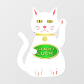 Oriental Lucky Cat Shaped Raamsticker (Vel)
