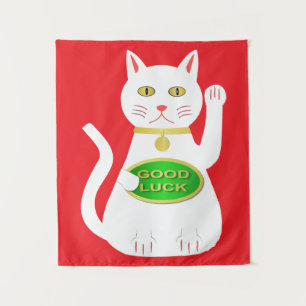 Oriental Lucky Cat Wandkleed