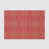 Oriental Luxury Gold en Red Filigree Pattern Tissuepapier (Voorkant)