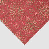 Oriental Luxury Gold en Red Filigree Pattern Tissuepapier (Detail)