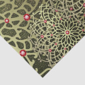 Oriental Luxury Gold Mandala met rode stenen Tissuepapier (Detail)